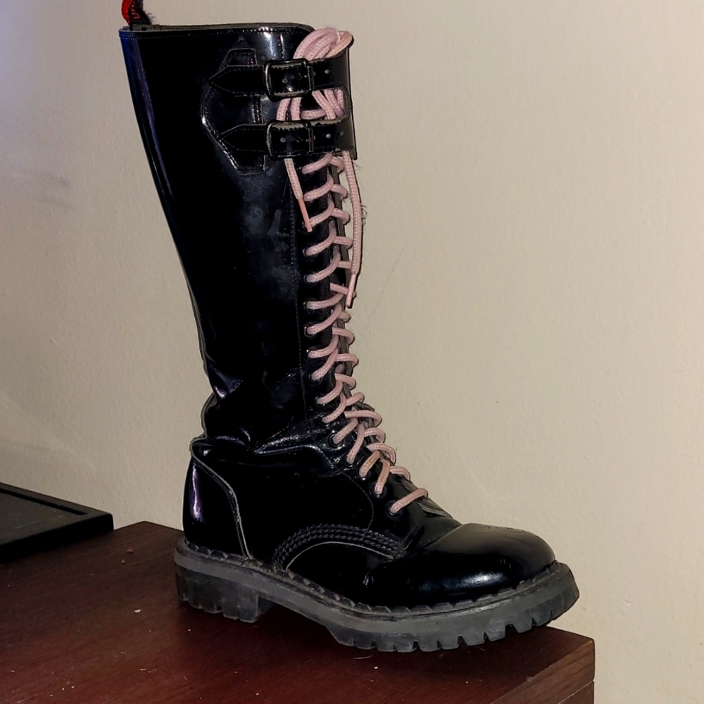 Vintage Underground 20 eye vinyl boots
